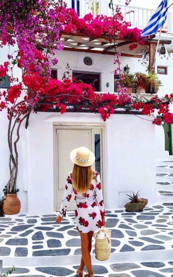 Decor Interiors and more! , {.k.} blog, inspiration, travel, summer, colorful, colors, Greece, pink, Mykonos, Crete, flowers, outdoor