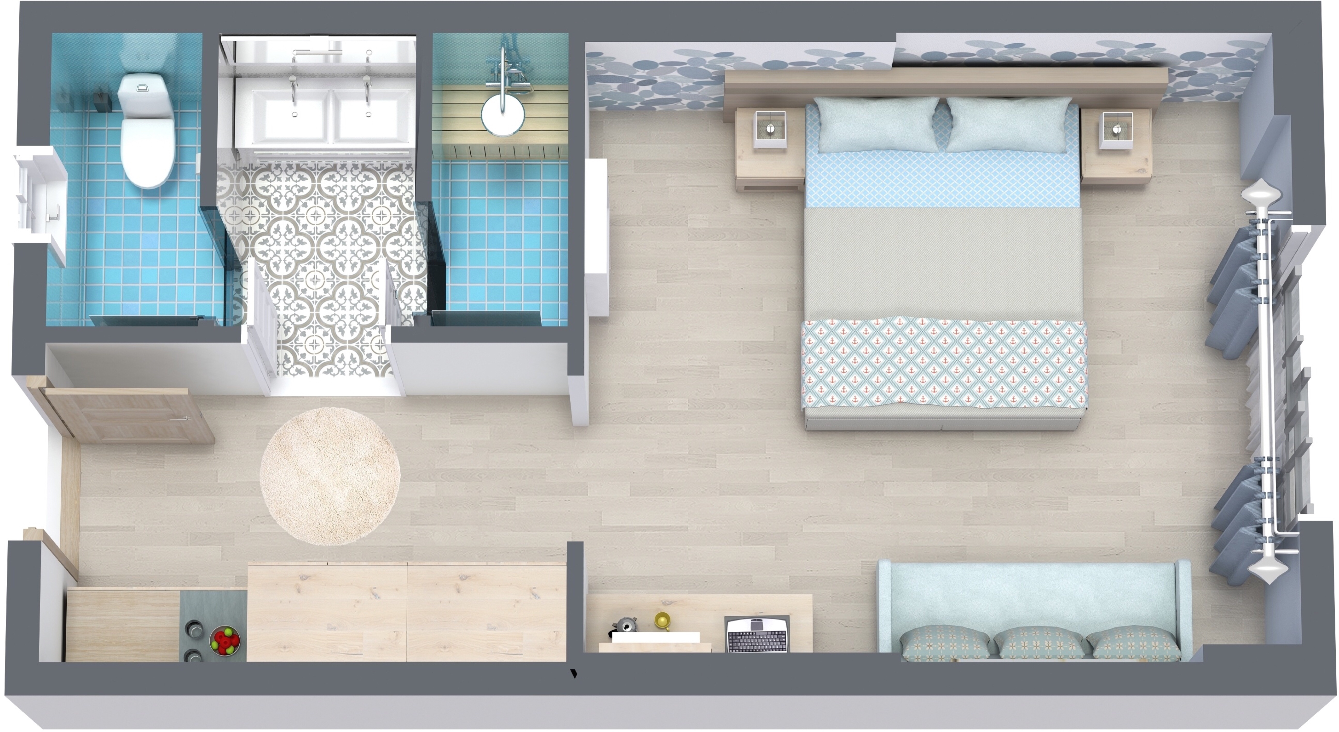 Interior design: hotel suite – Κωνσταντίνα Νάστου
