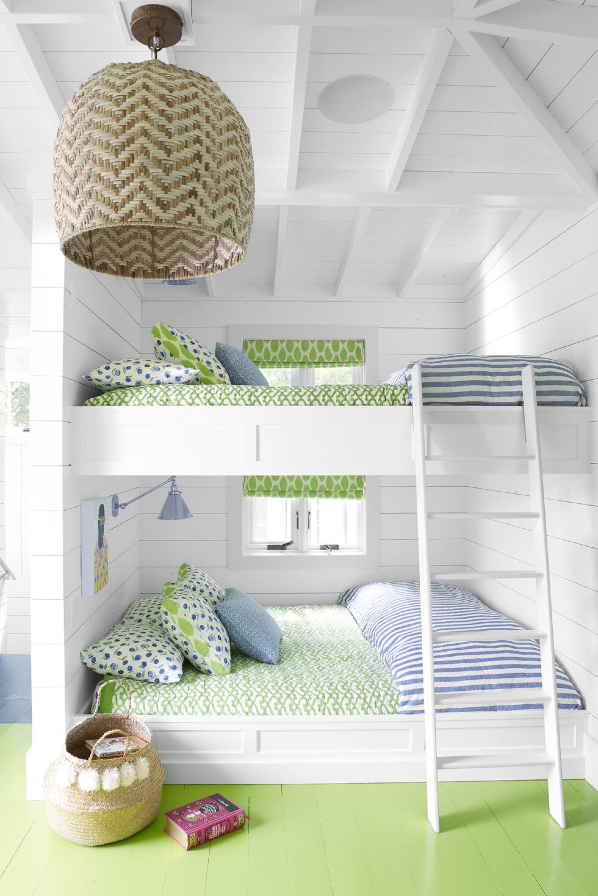 Bedroom_kids_room_lime_white_Article_from_House_Beautiful_summer_home_in_Ludington_Michigan_decor_decoration_blue_white_beach_decor_interiors_and_more_vacations.jpg